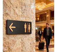 Acrylic Toilet Signs - Unisex Bathroom Indicator, Bathroom Directional Panel, Public Structure Signage, Indoor Office Display, Hotel Restaurant Accessory | Segn