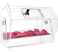 Acrylic Tombola Spinner Cage with Lock & Keys - 5000 Tickets/200 Balls Capacity, Transparent Bingo Machine for Fair Draws