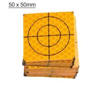 Acrylic Total Station Reflector Target Set - 100-Piece Surveying Reflective Sheet Kit for Tunnel, Bridge & Building Monitoring, 20-60 mm Sizes(50x50mm)