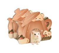Acrylic Toy for Hamster Hamster Cage Hideaway House Pets Explore - Transparent House Hideaway Exquisite Guinea Pig Native American Toy Activity Play Toy with Cage