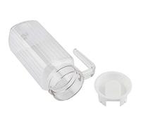 Acrylic Transparent Juice Bottle Striped Ice Cold Juice Jug with Lid Reusable Drinking Bottles Great for Homemade (800ML)