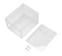 Acrylic Transparent Reptiles Tank, Portable Breeding Box 10.5x8.5x6cm - Easy Assembly, Anti - Escape Cover, Ideal for Snakes and Turtles Pets