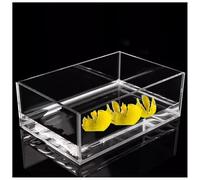 Acrylic Transparent Shallow Water Tank, Transparent Display Cabinet 5mm Thick Cosmetic Shooting Props for Live Broadcast, Storage(80x60x10cm/31.5x23.6x4in)
