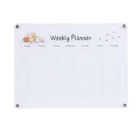Acrylic Transparent Weekly Planner Magnetic ERASABLE Versatile Usage for Family Fridge