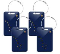 Acrylic Travel Tags Airplane Luggage Tags Tags for Baggage 2 Pcs Bookbag Tag Mediumx4 Alaska State Flag
