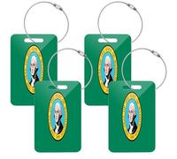 Acrylic Travel Tags Airplane Luggage Tags Tags for Baggage 2 Pcs Bookbag Tag Mediumx4 Washington State Flag