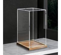 Acrylic Trophy Display Case Dust Cover, Clear Stackable Storage Box for Figures, Fits 15-60 cm Toys, Assembles Easily, Ideal for Showcasing Collectibles