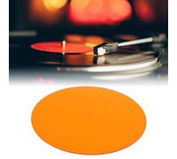 Acrylic Turntable Mat for 12 Inch Vintage Record Player, Improves Sound Quality, Tighter Bass, Transparent Design, Anti Static Platter Mat (Orange)