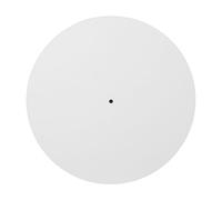 Acrylic Turntable Mat for Record Player, Noise Reduction Shock Absorption Antistatic Non Slip Record Pad, 12 Inch Turntable Slipmat with Central Groove Label for Enhanced Sou (Milky White)