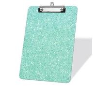 Acrylic Turquoise Clipboard A4 with Silver Low Profile Plastic Clip Glitter Clipboards Home Decor Classroom Supplies Gift Clip Boards for Classroom Hospital Office Laboratory Teacher Student Nurses