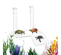 Acrylic Turtle Dock Ladder - 6.1 x 6.4 inch, 7.6 x 6.4 inch, Adjustable Turtle Climbing | Transparent Durable Habitat Reptile Dock Accessories for Indoor and Outdoor Use