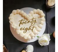 Acrylic Twenty Eight Birthday Cake Topper-Golden Happy 28th Cake Decor-Funny 28th Birthday Party Decorations