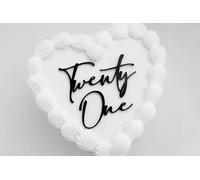 Acrylic twenty one Cake Topper,21th Birthday Cake Toppers,21th Anniversary Party Decorations Supplies,Cheers to 21 Years Birthday Party Decorations