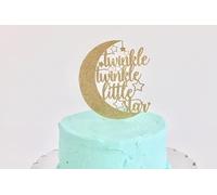 Acrylic Twinkle Twinkle Little Star Cake Topper,Stars Cake Topper,He or She Gender Reveal Decorations for Kids Birthday Baby Shower Wedding Supplies