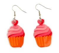 Acrylic Valentine's Day Earrings - Heart and Gender Symbol Jewelry, Ideal for Romantic Occasions, Unique & Self-Love Theme, Acrylic, No Gemstone