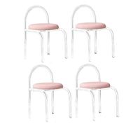 Acrylic Vanity Chair with Velvet Cushion, Stackable Modern Dining Stool, Transparent Design for Makeup Room and Bedroom Accent