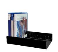 Acrylic Video Game Storage Organizer Stand For PS5 PRO, Game Card Box Game CD Storage Stand Holder Bracket Fits up to 12 Games Box (Transparent) (Black)