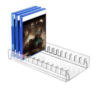 Acrylic Video Game Storage Organizer Stand For PS5 PRO, Game Card Box Game CD Storage Stand Holder Bracket Fits up to 12 Games Box (Transparent) (Transparent)