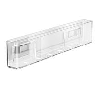 Acrylic Vinyl Record Holder for Wall Mount Storage - 45 x 9 x 4.9 cm Transparent Display Stand with Clear Ends, Large Capacity for Records, CDs, Books and Magazines