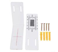 Acrylic Wall Crack Monitor with Graduated Scale and Crosshair Target for Detecting Subtle Movements in Vertical and Horizontal Planes
