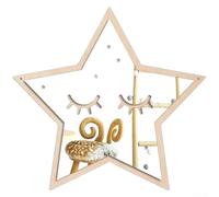 Acrylic Wall Decor, Set Cartoon Mirror Decals Self- Rabbit Bear Deer Clouds Stars Lightweight for Rooms Nurseries Living Areas(Stars)