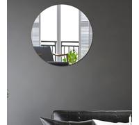 Acrylic Wall Mirror StickerRound 20 cm Oval 20x30 cm Decorative Decal for Home Décor, DIY Interior Design, Moisture-Resistant, Easy to Apply and(Round)