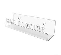 Acrylic Wall Mount Record Shelf with Now Playing Text for Vinyl Records and CDs, Scratch Resistant Smooth Edges Suitable for Music Room or Office (transparent)