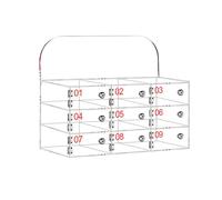 Acrylic Wall-Mounted Cell Phone Locker with Door Locks & Keys - 60-Compartment Clear Storage Cabinet for Classroom & Office - Secure Solution for Scho,50 Emplacements (9 Emplacements)