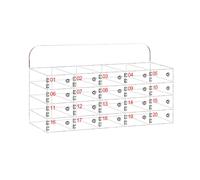 Acrylic Wall-Mounted Cell Phone Locker with Door Locks & Keys - 60-Compartment Clear Storage Cabinet for Classroom & Office - Secure Solution for Scho,50 Emplacements (20 Emplacements)