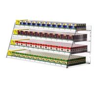 Acrylic Wall-Mounted Display Holder - Automatic Pusher & Rack for Retail Counters, Easy Installation Organizer (56cm x 29cm x 18cm)