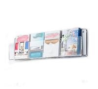 Acrylic Wall-Mounted Magazine Holder - Clear Brochure Rack & Literature Display Stand for Home Office, Ideal for Displaying Books, Comics, & Records
