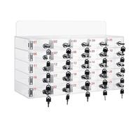 Acrylic Wall-Mounted Mobile Phone Organizer - 30 Slot Storage Cabinet with Lock - Durable Design for Tidy Desktops & Secure Phone Storage - Perfect for Offices & Homes