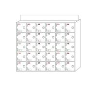 Acrylic Wall-Mounted Mobile Phone Storage Cabinet, 30-Slot Locker Box with Door Locks & Keys, Secure Office Storage Solution for Cell Phones & Devices