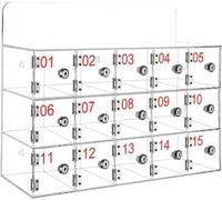 Acrylic Wall-Mounted Phone Lock Box - Secure Storage for Office School Classroom & Factory - Space-Saving Solution for Personal Devices