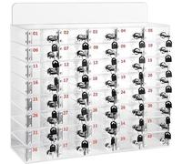 Acrylic Wall-Mounted Phone with Lock - Holds 40 Mobile Phones - Secure Storage Solution for Schools Offices and Public Spaces
