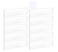 Acrylic Wall Nameplate Holders - Adhesive Mount,10pcs Transparent Tag Frame, Reusable Display Stand | Door Label Organizer for Classroom Workplace School Office Identification Sign Display