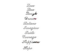 Acrylic Wall Stickers Stair Decoration, Self-Adhesive English Letter Stair Sticker Removable Wallpaper 3D Sticker Decal for Home Living Room Bedroom, Silver