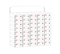 Acrylic Wall Storage nizer with Key Lock for Phones - 5 Slot Secure Holder for Classroom, Office, School - Clear Design, Durable, 40 Slots Total