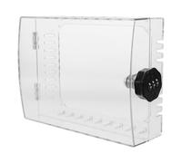 Acrylic Wall Thermostat Lock Box with 3 Digit Lock | Ventilated Cover with Heat Dissipation Holes, Wall Mount Guard for Hvac Controllers, Installation Hardware Included