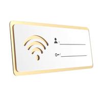 Acrylic Wall Wifi Password Sign for Shop and Restroom Decoration