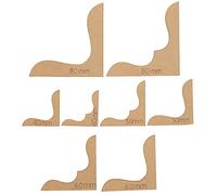 Acrylic Wallet Corner Template Flower Pattern Decoration Stencil DIY Leather Craft Tool for Leatherworking Projects Durable Crystal Clear 2.3mm Thick 8Pcs Set 40mm 50mm 60mm 80mm