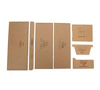 Acrylic Wallet Template for Short Wallet, Transparent DIY Leather Purse Pattern, 1:1 Ratio Precision Cutting Guide with Kraft Paper Protection for Handmade Leather