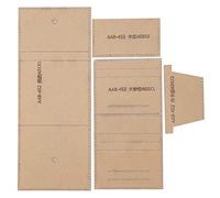 Acrylic Wallet Template Stencil for Short Triple Fold Purse DIY Leather Craft Pattern Mould Tool Transparent Cutting Guide with Protective Film for Crafting Enthusiasts