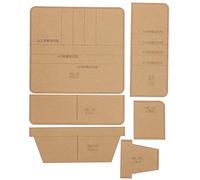 Acrylic Wallet Template XBC - 05, DIY Leather Craft Template, Transparent Manual for Long Wallet Making, 6Pcs Set with Protective Kraft Paper, Precise Cutting and Punching for Accu