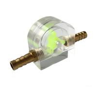 Acrylic Water Cooling Flow Meter, Spindle Motor Rotation Indicator for Computer Heat Pipes, 6mm 8mm 10mm Compatible(6mm)