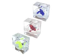 Acrylic Water Flow Meter for PC Liquid Cooling Systems - G1/4 Thread Transparent Flow Indicator with Real- Coolant, 3.9 x 3.9 x 2.(Blue)