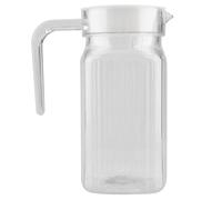 Acrylic Water Pitcher - Durable Transparent Drink Jug with Lid, Large Capacity for Multiple Drinks, Stylish Modern Design for Home and Party Use, Easy Grip Handle, Clear 2 Quart (Type 1)