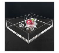 Acrylic Water Tank Deep and Shallow Sink Five-Sided Tray, 2 in Thickness Fish Tank Shooting Transparent Water Tank Pool, Food(100x100x6cm/39.4x39.4x2.3in)