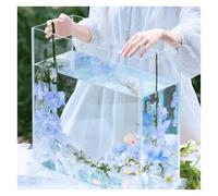 Acrylic Water Tank Transparent Underwater Suspension Shooting Deep And Shallow Water Tank, 6mm/0.24in Thick Photography Props Fish Tank Water Tank Tray, Shooting Multi-functional Storage Box(40x20x40c