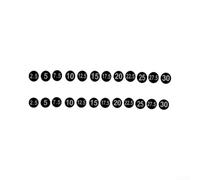 Acrylic Weight Label Stickers for Gym Racks 24pcs | Organize weights 5kg-30kg, clear visibility, quick identification, gym efficiency, acrylic
